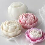 Peony Candle Molds Silicone Flower Silicone Molds for Epoxy Resin Handmade Soap Aromatherapy Candles Wax DIY Crafts Home Decoration