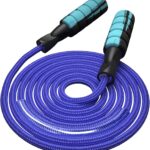 FITMYFAVO Jump Rope Cotton Adjustable Skipping Weighted jumprope for Women，Adult and Children Athletic Fitness Exercise Jumping Rope (Pink)