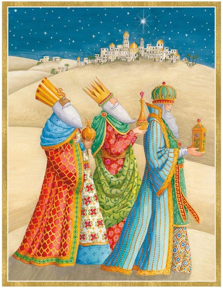Christmas Cards Holiday Cards Greeting Cards Boxed Religious Pk 16 & Envelopes 3 Kings