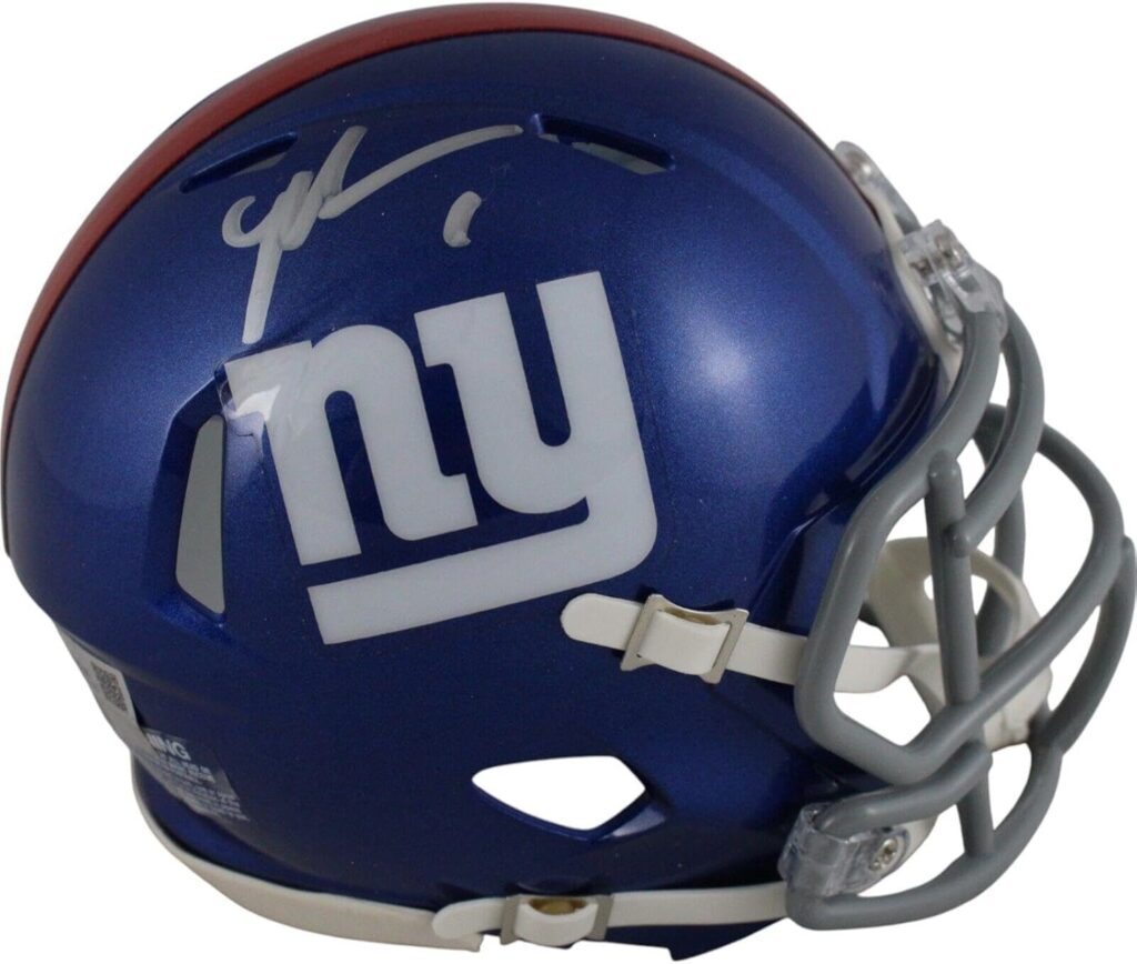 Malik Nabers Autographed/Signed New York Giants Speed Mini Helmet FAN 49143 – Autographed NFL Mini Helmets