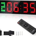 Gym Timer – Large Digital Gym Clock Wall with Interval Time Progress Bar, Countdown/Up Stopwatch, Remote Control for Home Gym Garage Boxing Crossfit