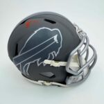 Autographed/Signed James Cook Buffalo Bills Slate Mini Football Helmet JSA COA