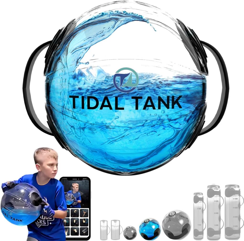 Tidal Tank Sphere Mini – Heavy Bag Aqua Ball, Water Weight – Sandbag Weight Set for Home Gym, Adjustable Sand Bags Weights Workout – Portable Exercise Fitness Equipment – Workout Videos