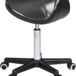 Master Massage Ergonomic Saddle Chair-Saddle Stool- Hydraulic Swivel Rolling Chair-Salon Clinical Tattoo Dentist Clinic Stool-Black
