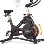 YOSUDA Magnetic Exercise Bike,Stationary Bikes for Home with Exclusive App, 400 lbs Weight Capacity & 50 lbs Flywheel, Indoor Cycling Bike with Tablet Holder & Adjustable Seat and Handlebars