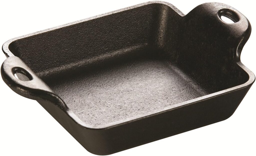 Lodge HMSS Heat Enhanced and Seasoned Cast Iron Mini Server, Square, 10-Ounce