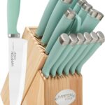 Hampton Forge EpicurePistachio–17Piece BlockSet, 17-Piece, Pistachio
