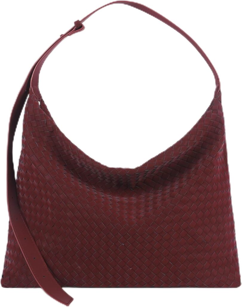 Woven Bag for Women, Vegan Leather Tote Bags Large Hobo Purses for Women Handmade Shoulder Bag with Adjustable Strap