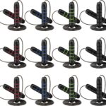 Junkin 12 Pieces Jump Ropes for Fitness with Ball Bearings Speed Jumping Adjustable Skipping Rope with Handles Operation Christmas Bulk for Men Women Exercise Cardio Training