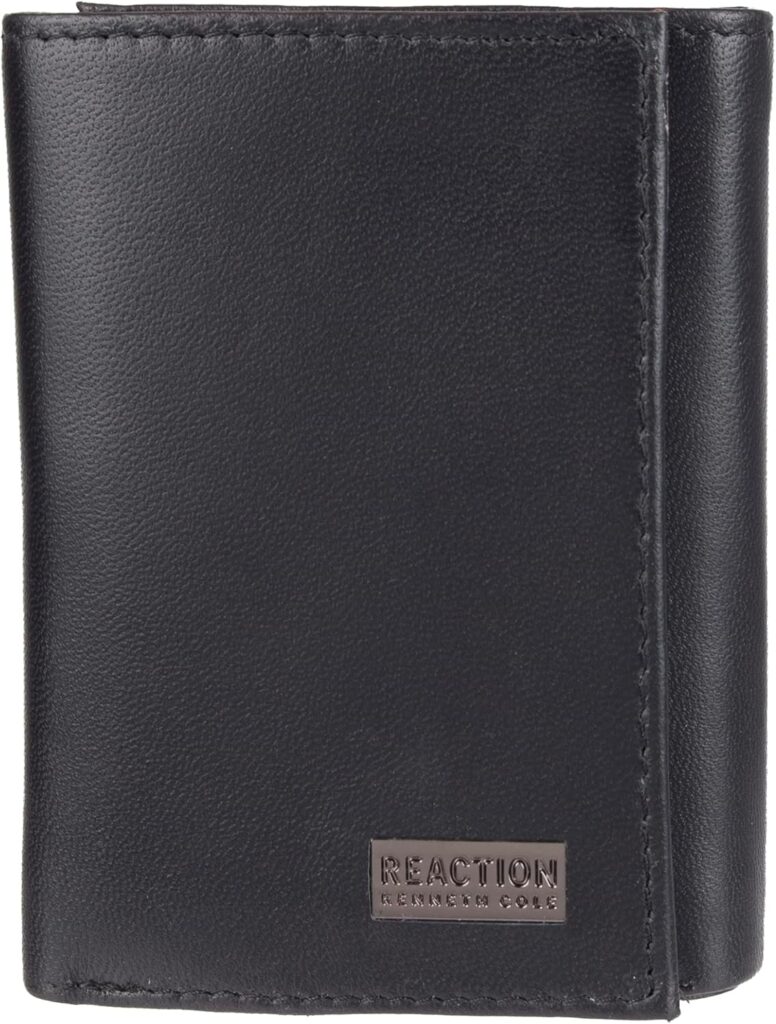 Kenneth Cole Men’s Wallet-RFID Leather Slim Trifold with Id Window and Card Slots