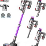 Cordless Stick Vacuum Cleaner – 550W Powerful Cordless Vacuum with HEPA Filter, Up to 50min Runtime & Tangle-Free Lightweight & Detachable Battery for Pet Hair Carpet Hardwood Floor Cleaning
