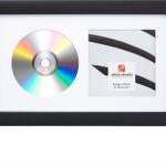 Craig Frames 7×12 White CD Display Mat Complete w/ 1″ Wide Black Frame (CD1WB3WH)