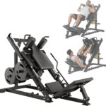 2-in-1 Leg Press Hack Squat Machine, Adjustable Leg Press Machine with Linear Bearing, 1400LBS Heavy Duty Lower Body Workout Equipment for Home Gym