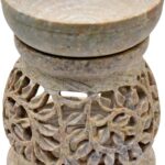 Nirvana Class NIRMAN Handmade Stone Aroma Burner Oil Diffusers Home Decor (Leaf)