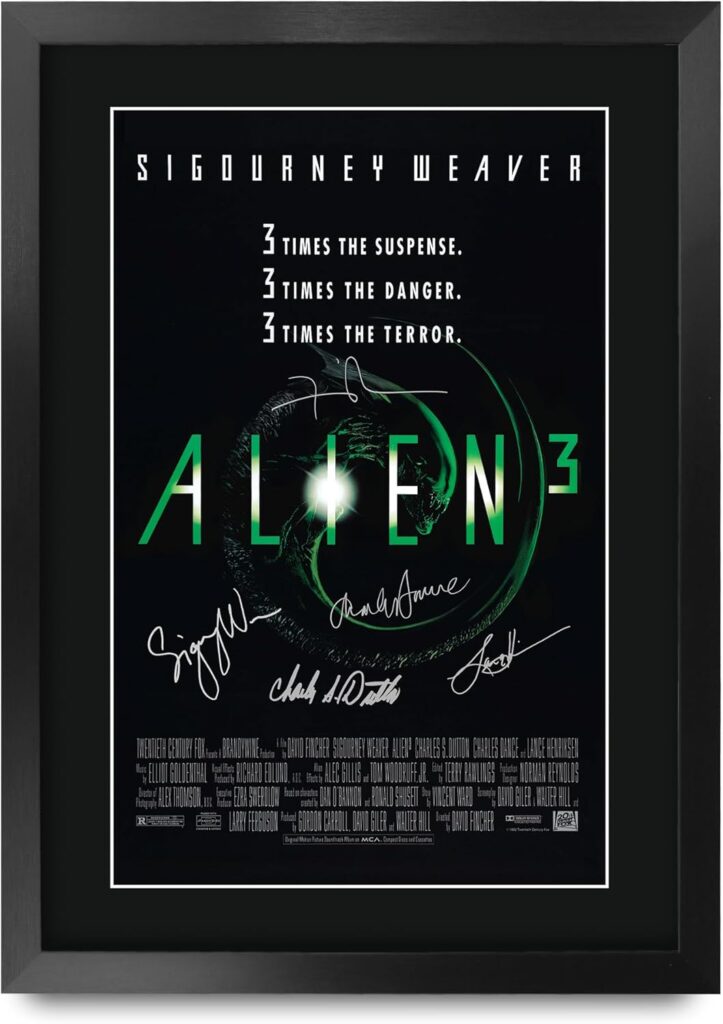HWC Trading Alien 3 Gifts Printed Poster Signed Autograph Picture for Movie Memorabilia Fans – 16″ x 12″ Framed