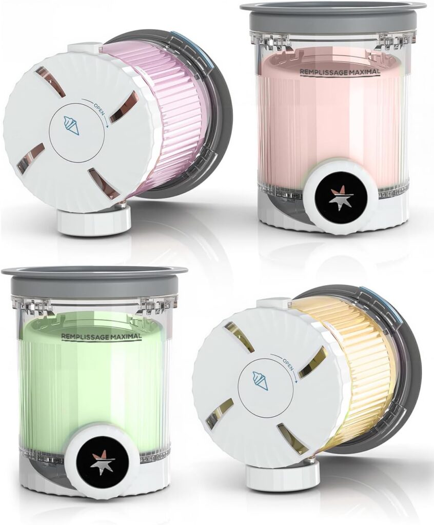 4 Pack Swirl CREAMi Pints and Lids Compatible with Ninja Creami NC701/NC700-Series Ice Cream & Soft Serve Makers, BPA-Free Food Grade Ice-cream Maker Cup Container Accessories, Dishwasher Safe