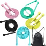 5P Adjustable Jump Ropes,Tangle-free Lightweight Speed Jumping Ropes, Long 9.2Ft Jump Rope for Fitness,Workout,Schools Exercise,Training,Skipping Rope for Kids Girls Boys