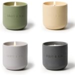Craft & Kin Christmas Scented Candles Discovery Set | 4 Pack of 3oz Winter Candles | 20-Hour Burn Time, Soy Blend Wax, Cotton Wick, Ceramic Jars