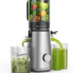 Juicer Machines, 5.8″ Wide Feed Chute Cold Press Juicer for Whole Vegetables & Fruits, High Juice Yield, BPA Free (Slivery)