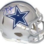 Jimmy Johnson Autographed/Signed Dallas Cowboys Speed Mini Helmet Beckett 48637 – Autographed NFL Mini Helmets