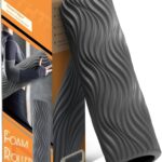 Foam Roller, Deep Tissue Massage Muscle Roller Back Roller Foam with Wave Texture – Back Pain Relief & Physical Therapy, Fitness Foam Roller for Pilates, Yoga (Grey)