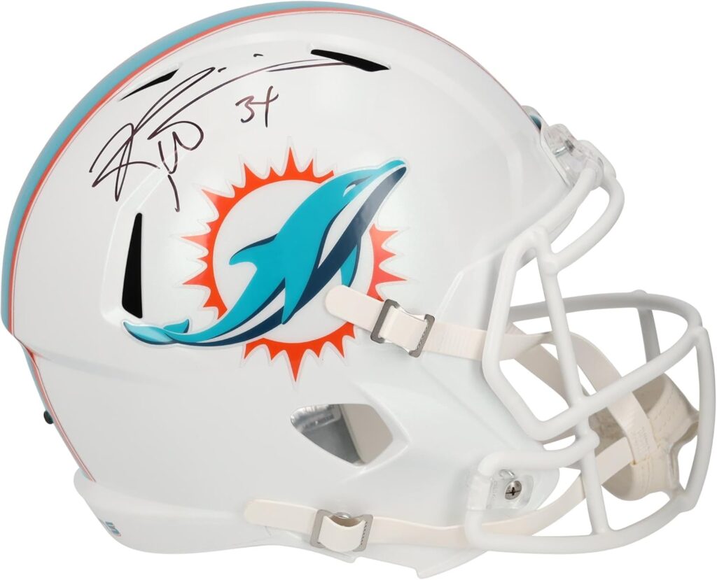 Ricky Williams Miami Dolphins Autographed Riddell Speed Replica Helmet – Autographed NFL Helmets