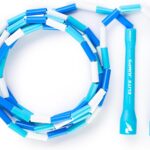 Beaded Kids Exercise Jump Rope – Segmented Skipping Rope for Kids – Durable Shatterproof Outdoor Beads – Light Weight and Tangle Free Exercise Training – Easily Adjustable Kids Jump Rope for Fitness