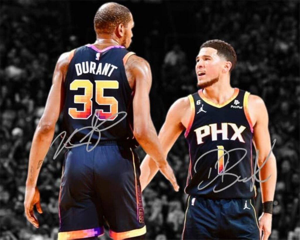 Ikonic Fotohaus Devin Booker Kevin Durant Signed Photo Autograph Print Wall Art Home Decor