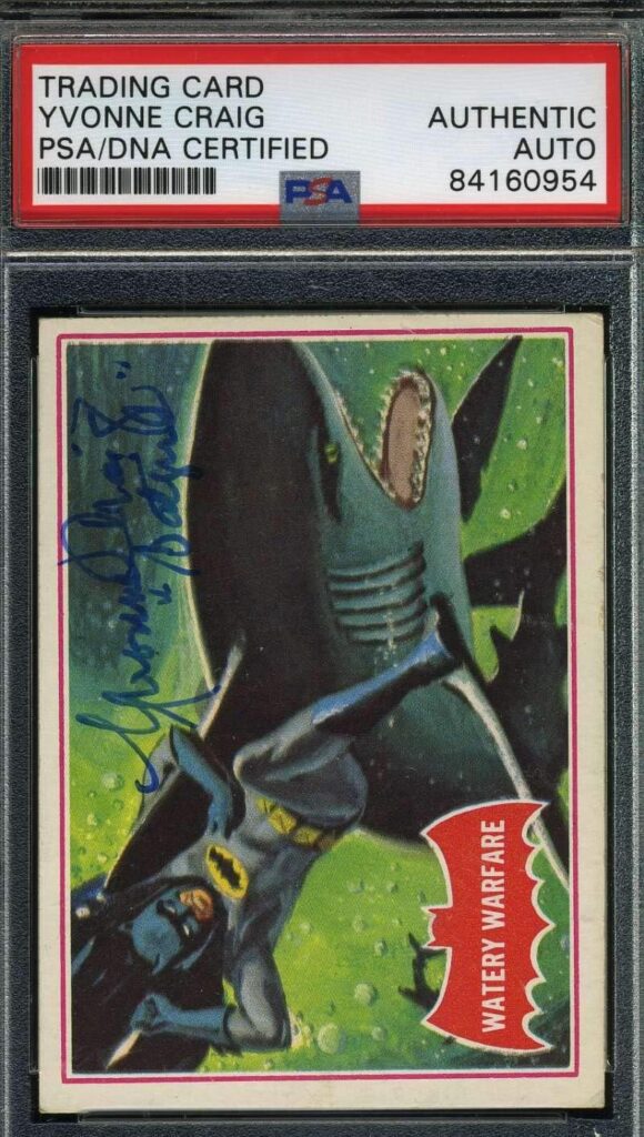 Yvonne Craig Psa Dna Coa Hand Signed 1966 Batman Card #37a Authentic Autograph