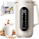 10-in-1 Nut Milk Maker Machine, 35oz Plant-Based Milk & Soup Machine with 12H Delay Start, Self-Clean, Keep Warm – Soy, Oat, Almond & More, Cream