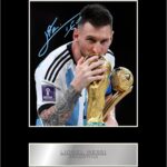 Generic Lionel Messi Pre Printed Signature Signed Mounted Photo Display #01 Printed Autograph Picture 10×8 Inch Mount