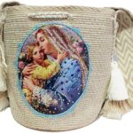 Handmade Wayuu with Beaded Decoration Tote Bag, Woven Mochila, Colombian Tribal Bag, Beach Bag