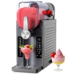 Slushie Machine No Ice Needed: Soft Serve Ice Cream Machine,Slushy Machine for Home with 6 Preset Programs, Quiet Operation, LED Display, Auto-Clean,Perfect for Milkshakes, Margarita Smoothie, Frappés