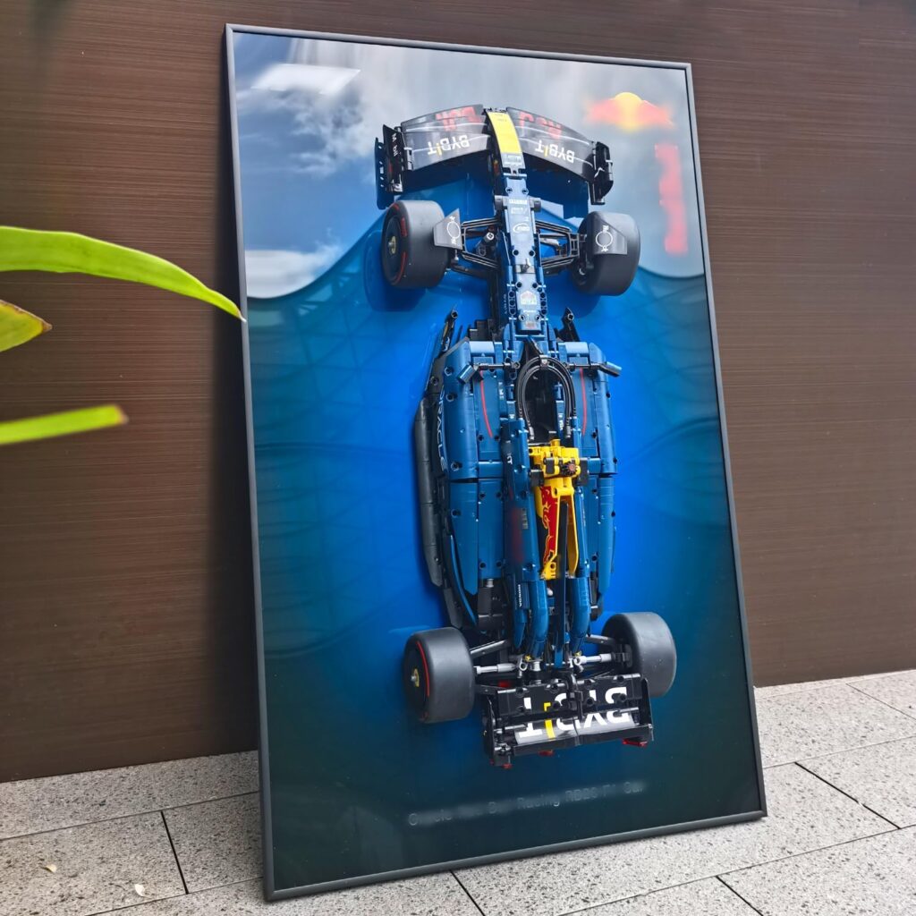 Display Wallboard for Lego Technic 42206 Oracle Red Bull Racing RB20 F1 Building Blocks,Adult Collectibles Wall Mount for Lego Car(No Car Included)