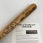 Bobby Thomson Ralph Branca Shot Heard ‘Round The World Signed Bat PSA MINT 9 – Autographed MLB Bats