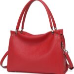 KOGTLA Women’s Genuine Leather Purses with Detachable Satchel Strap, Ladies Tote Bag Handbags Top-Handle Shoulder Hobo Bags