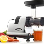 Omega Cold Press Juicer Machine, Vegetable and Fruit Juice Extractor and Nutrition System Makes Nut Milks Baby Food and Sorbets, Triple-Stage 80-RPM Slow Masticating Juicer, 200-Watts, Chrome