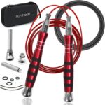 High Speed Jump Rope featuring Advanced 360 Degree Ball Bearings, Adjustable Cables, Grip incorporating Silicone Textured Design, Perfect for Men and Fitness Jumping, Weighted Speed Rope for Ultimate Workout Pleasure.