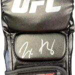 Autographed/Signed Max Holloway Inscribed Blessed UFC MMA Black Fighting Glove Beckett BAS COA Auto
