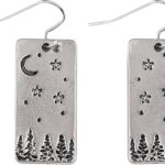 Boho Earrings, Gray Teardrop Earrings, Flower Earrings, Dangle Ethnic Earrings for Women, Handmade Bohemian Trendy Boho Vintage Jewelry