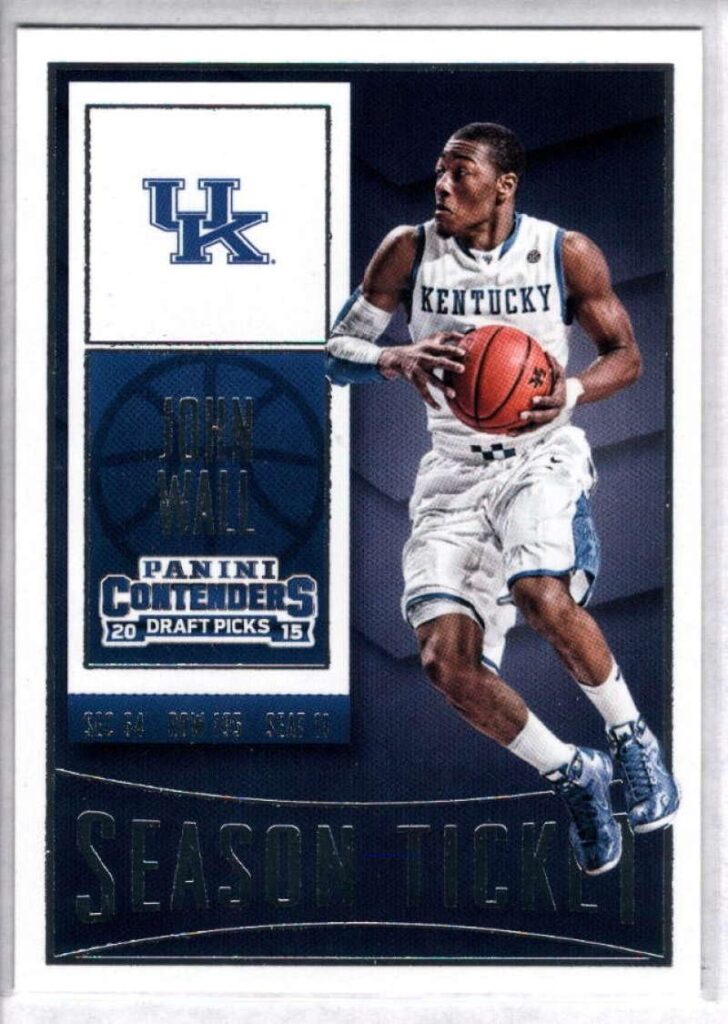 2015-16 Contenders Draft Picks Season Ticket Basketball #49 John Wall Kentucky Wildcats Official NCAA Trading Card made by Panini