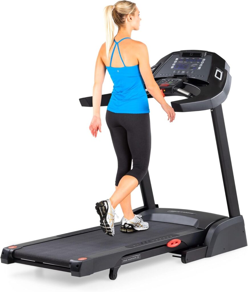 3G Cardio Pro Runner X Treadmill – Heavy Duty Home Construction – FreeSync FTMS Bluetooth Connectivity – Low 6.5″ Step-up Height – Foldable Compact Storage – Orthopedic Belt – 350 lb Capacity