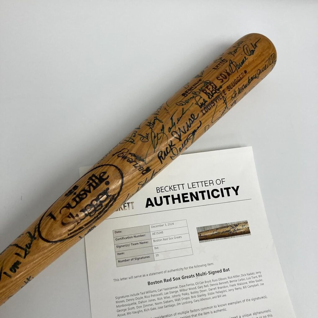 Ted Williams Carl Yastrzemski Boston Sox Legends Multi Signed Bat Beckett – Autographed MLB Bats