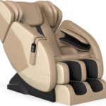2025 Massage Chair Recliner,Lower Back with Calf Heating,Full Body Airbag Massage,One Touch Zero Gravity,Foot Roller and Bluetooth,Apply Home and Office,Khaki
