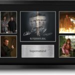 HWC Trading Supernatural Gifts Printed Signed Autograph Presentation Photo Montage Display for TV Show Fans – 16″ x 12″ Framed