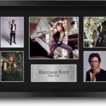 HWC Trading Harrison Ford Star Wars Han Solo 16 x 12 inch (A3) Printed Gifts Signed Autograph Picture Display for Movie Memorabilia Fans – 16″ x 12″ Framed