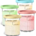 Premium 24 oz. Pint Containers for Ninja Creami Deluxe – 4 Pack | NC500, NC501 Series Compatible | BPA-Free, Dishwasher Safe
