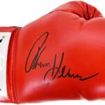 Autographed/Signed Thomas Hitman Hearns Red Everlast Boxing Glove JSA COA Auto