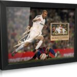 ORIMAMI Signed Soccer Ball Zinedine Zidane Photo Framed Poster with 1x35mm Memorabilia Film Display,Cool Zinedine Zidane Gifts for Fans- 8×6 Inches