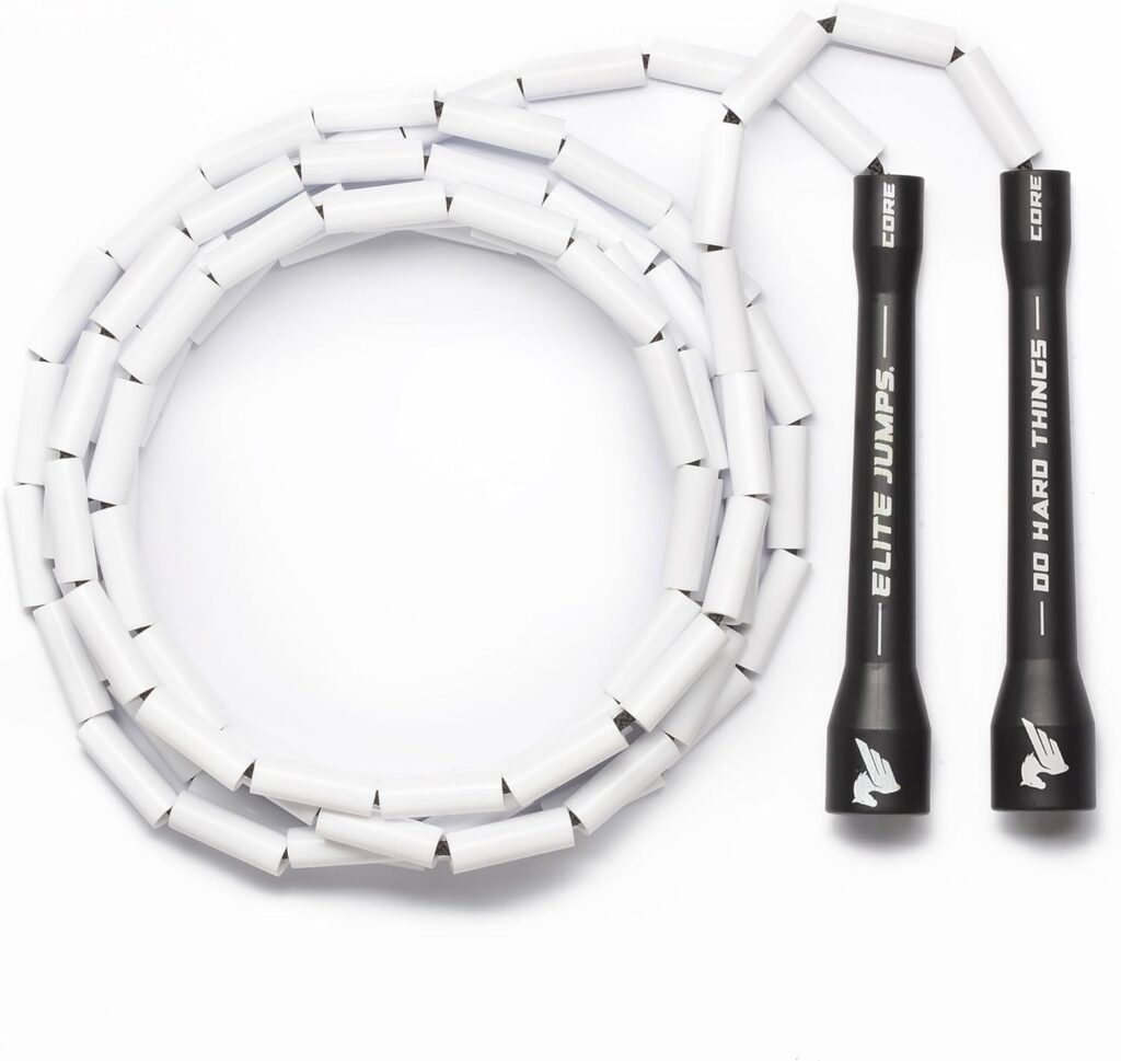 Elite Jumps – Do Hard Things 1” Beaded Jump Ropes – Strong & Durable Materials – Resize & Adjust – Fitness & Cardio Training – Improve Rhythm, Speed, Agility